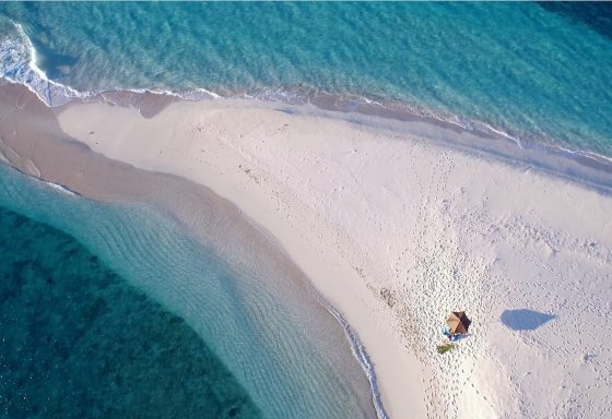 Beach and sea in tropical waters